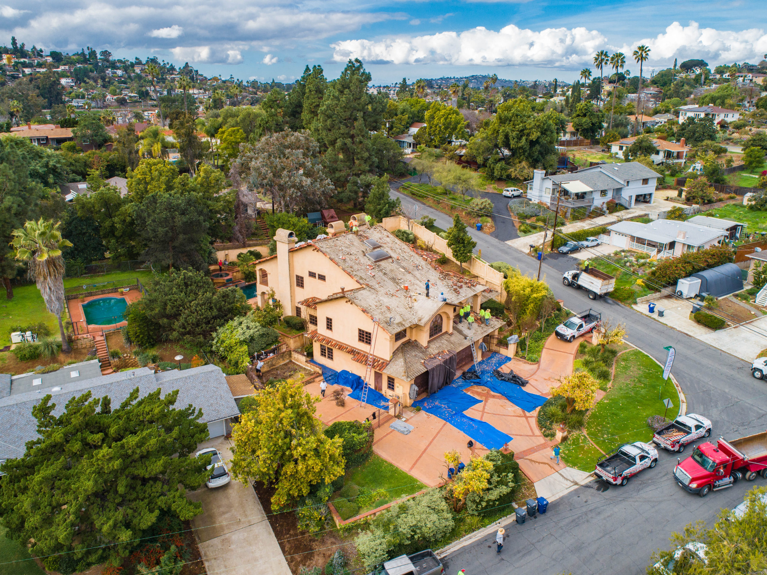 areal view roof