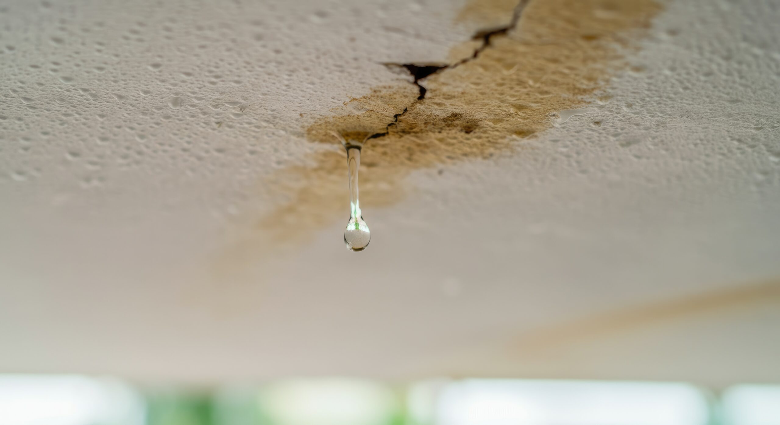 Roof Leak Repair Companies San Diego Repairing Active Ceiling Water Leak Caused By A Damaged Residential Roof